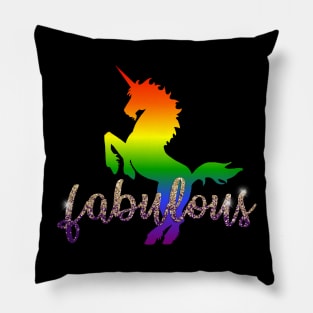 FABULOUS Rainbow Unicorn Pillow