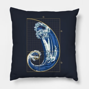 Fibonacci Wave Hokusai Pillow