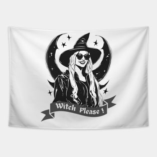 halloween funny Aesthetic Funny meme:Witch Please Tapestry