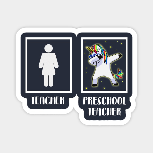'Preschool Teacher Unicorn' Cute Teacher Dabbing Gift Magnet by ourwackyhome