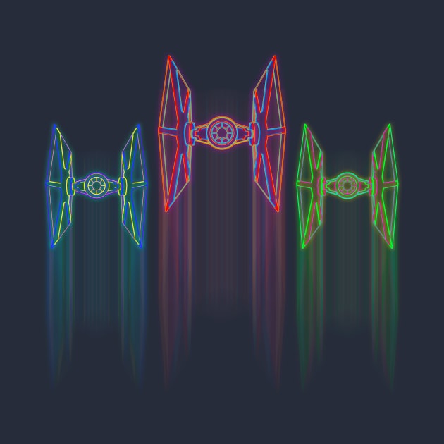 TIE Fighter neon by arxitrav