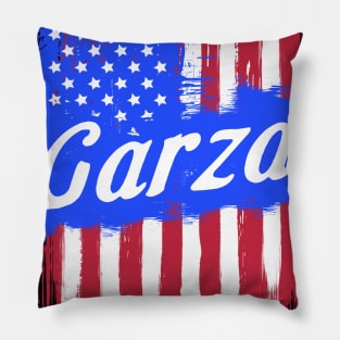 American Flag Garza Family Gift For Men Women, Surname Last Name Pillow