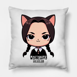 Wednesday - Sad cats club Pillow