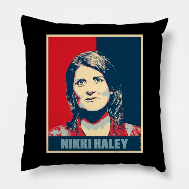 Nikki Haley Hope Poster Art Pillow by Odd Even