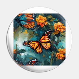 Monarch Butterflies Watercolor 1 Pin