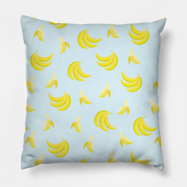 Swingin' Bananas Quirky Pattern Pillow by fehrti