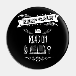 Keep Calm and Read On Vintage RC09 Pin