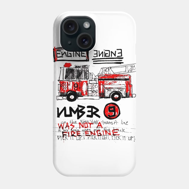 Number 9 Doodle Black Phone Case by Mijumi Doodles