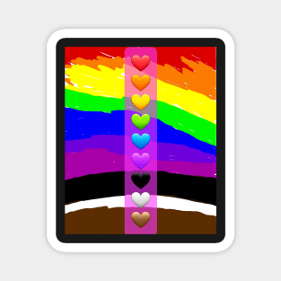 Rainbow hearts! Magnet