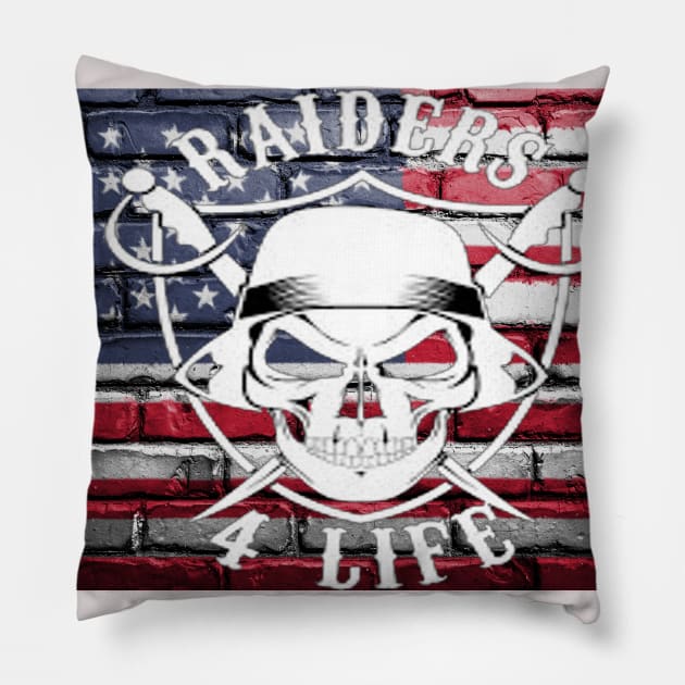 Raiders Fans For Life Pillow by STAR SHOP