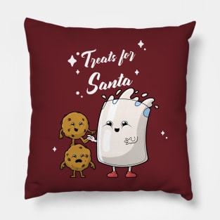 Treats for Santa Milk and Cookies Cute Pillow