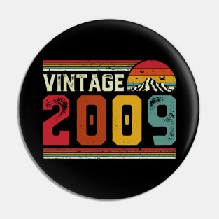 Vintage 2009 Birthday Gift Retro Style Pin
