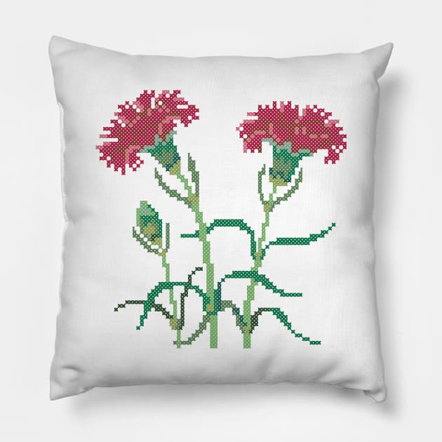 Ohio State Flower Carnation Pillow by inotyler