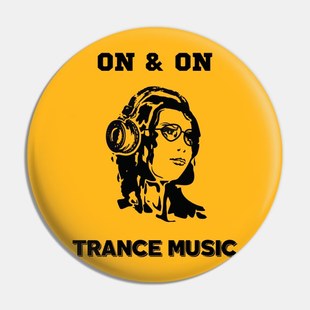 On & On.Trance Music.Black Pin by Anatoliy Smirnov