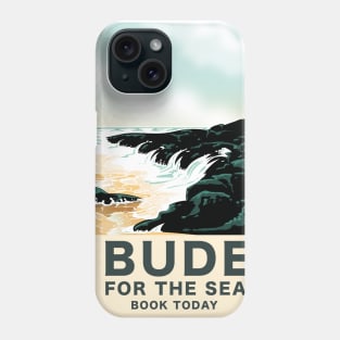 Bude Cornwall travel poster Phone Case