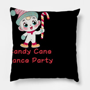 Minty Fresh Moves: Candy Cane Dance Party Pillow