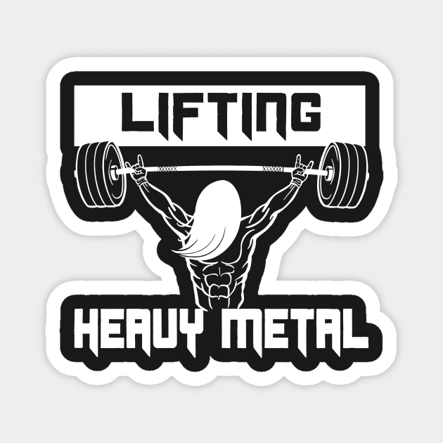 Lifting Heavy Metal for Weightlifting Metal Head Magnet by SusanaDesigns