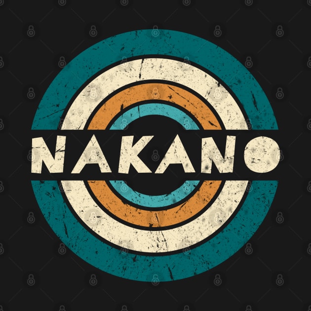 Retro Styles Nakano Name Birthday 70s 80s 90s Circle by Amir Dorsman Tribal