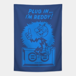 plug in reddy kilowatt blue Tapestry