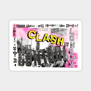 The Clash Out Of Control in London 1984 Magnet