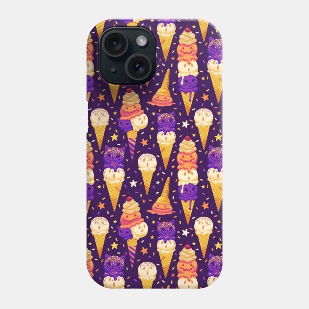 Spooky Ice Cream Friends Phone Case by Spookish Delight