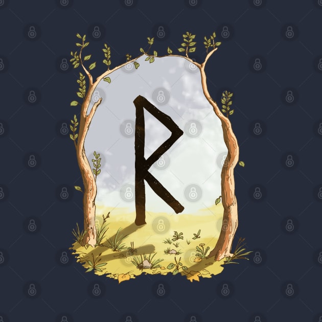rune raidho - magical symbol by Karolina Studena-art