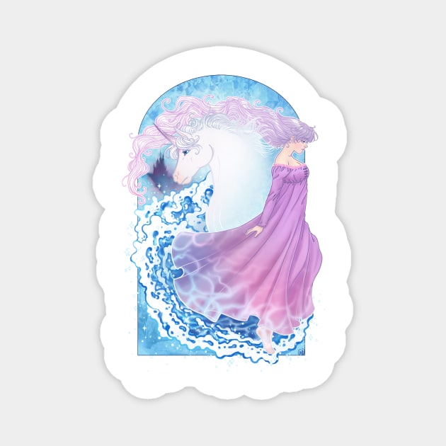 Last Unicorn Magnet by SammieGScribbles