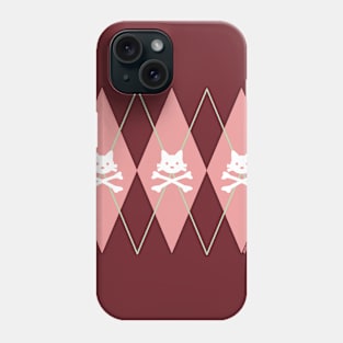 Kitty X-Bones Argyle Pink Phone Case