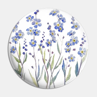 Blue Forget Me Not Bloom Pin