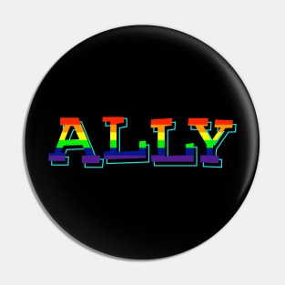 Pride Alyship LGBTQ Pride Flag Pin