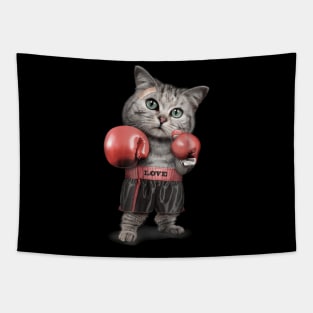 CAT BOXING Tapestry