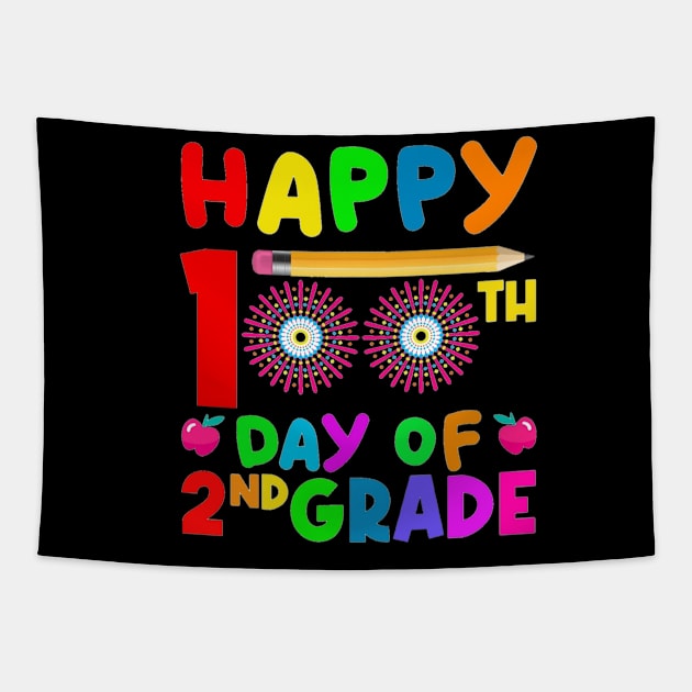 Happy 100th day of second grade Tapestry by badrianovic