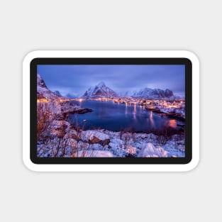 Blue Hour in Reine Magnet