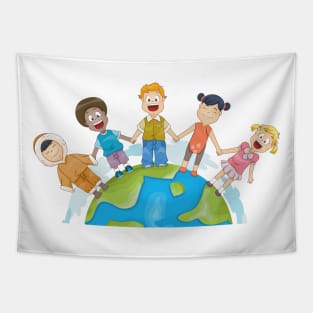 Drawing of a Diversity Children Tapestry