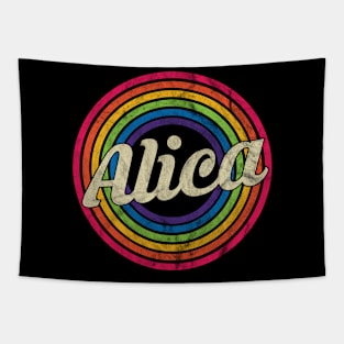 Alica - Retro Rainbow Faded-Style Tapestry