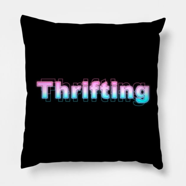 Thrifting Pillow by Sanzida Design