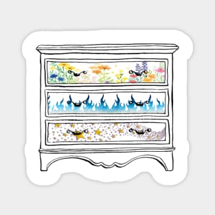 ACOTAR Archeron Sisters Minimalist Drawers Magnet