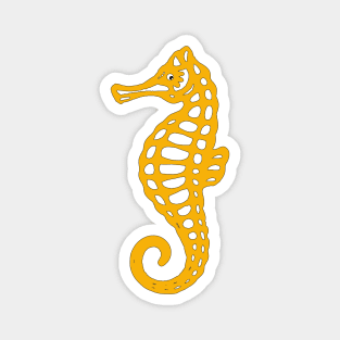 Gold Seahorse Magnet