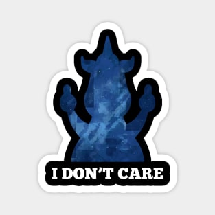 I Dont Care Middle Finger Magnet