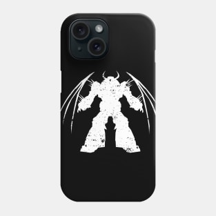 Robot silhouette (White) Phone Case