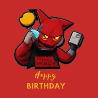 Birthday Ninja Cartoon T-Shirt T-Shirt