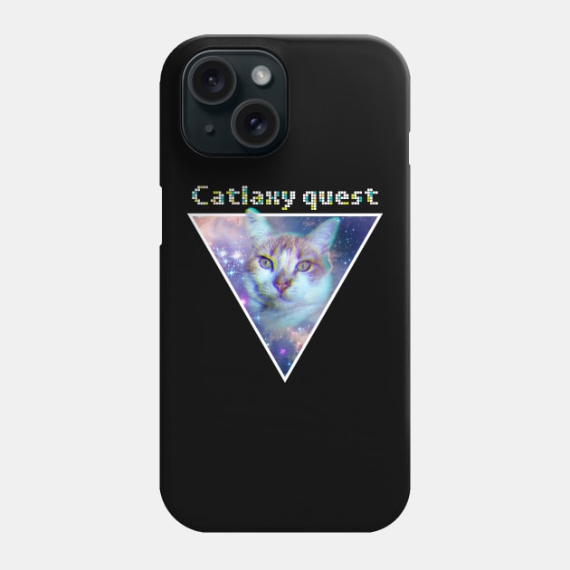 Catlaxy quest! Phone Case by Blacklinesw9