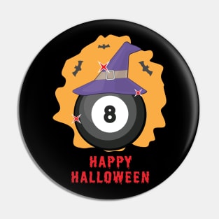 Happy Billiard Halloween - Funny Pin