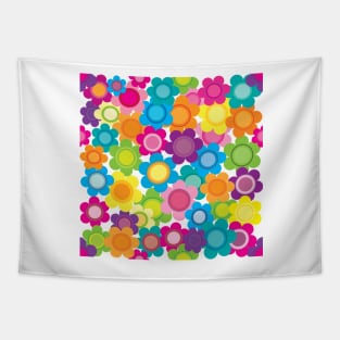 Jeweltone Seamless Flower Pattern Tapestry