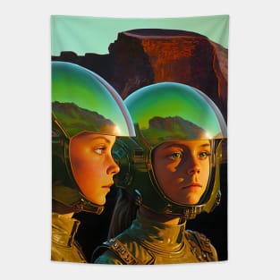 We Are Floating In Space - 49 - Sci-Fi Inspired Retro Artwork Tapestry