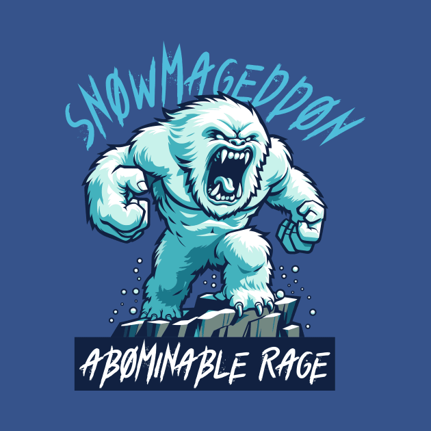 Snowmageddon Abominable Rage - Angry Evil Snowman by TeeHeeFun