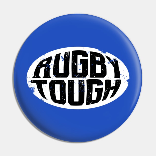 Rugby Tough Ball Design Pin by atomguy