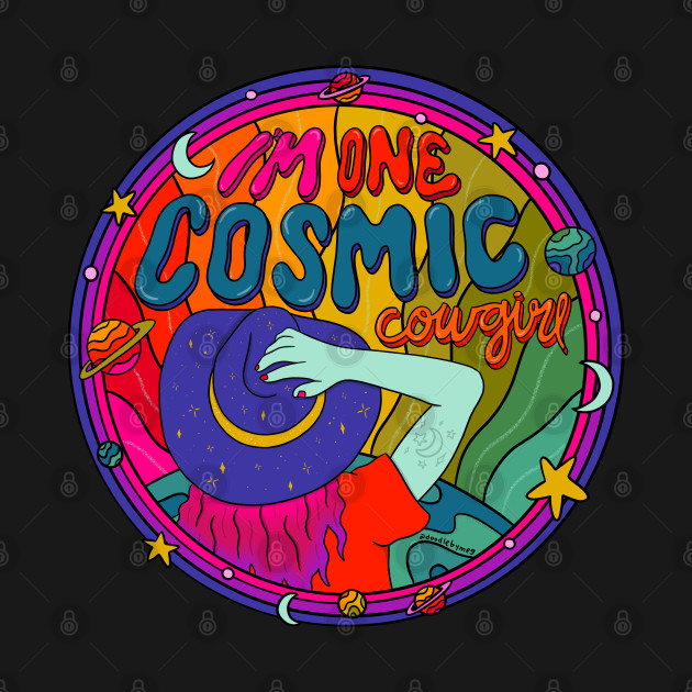 Disover Cosmic Cowgirl - Space - T-Shirt