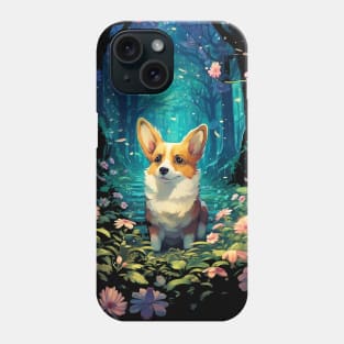 Corgi In Magical Forest Phone Case