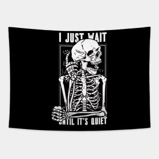 Skeleton's Silent Vigil Tapestry